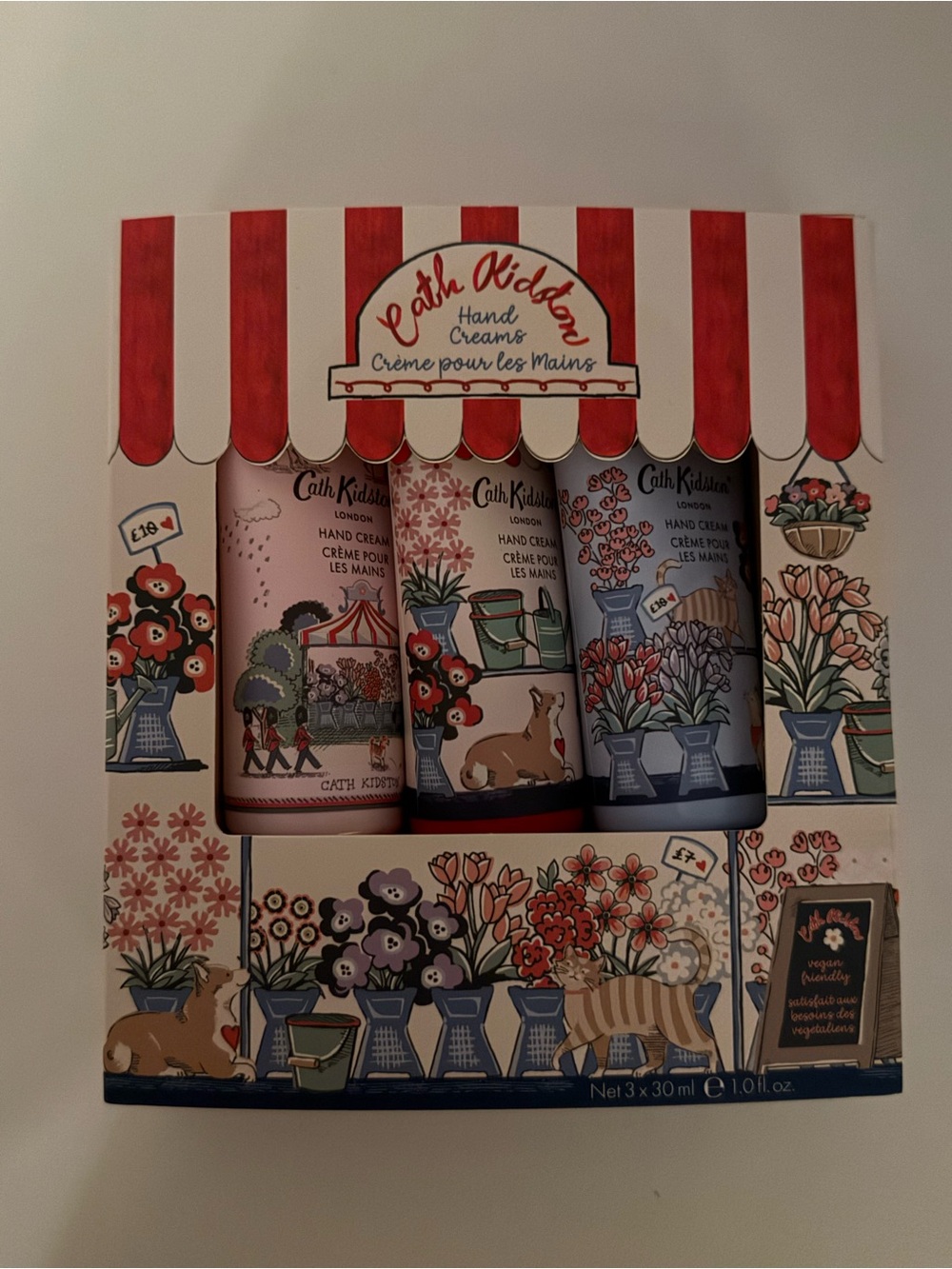 Cath Kidston Floral Market Hand Cream Trio — Pink, Ivory & Blue